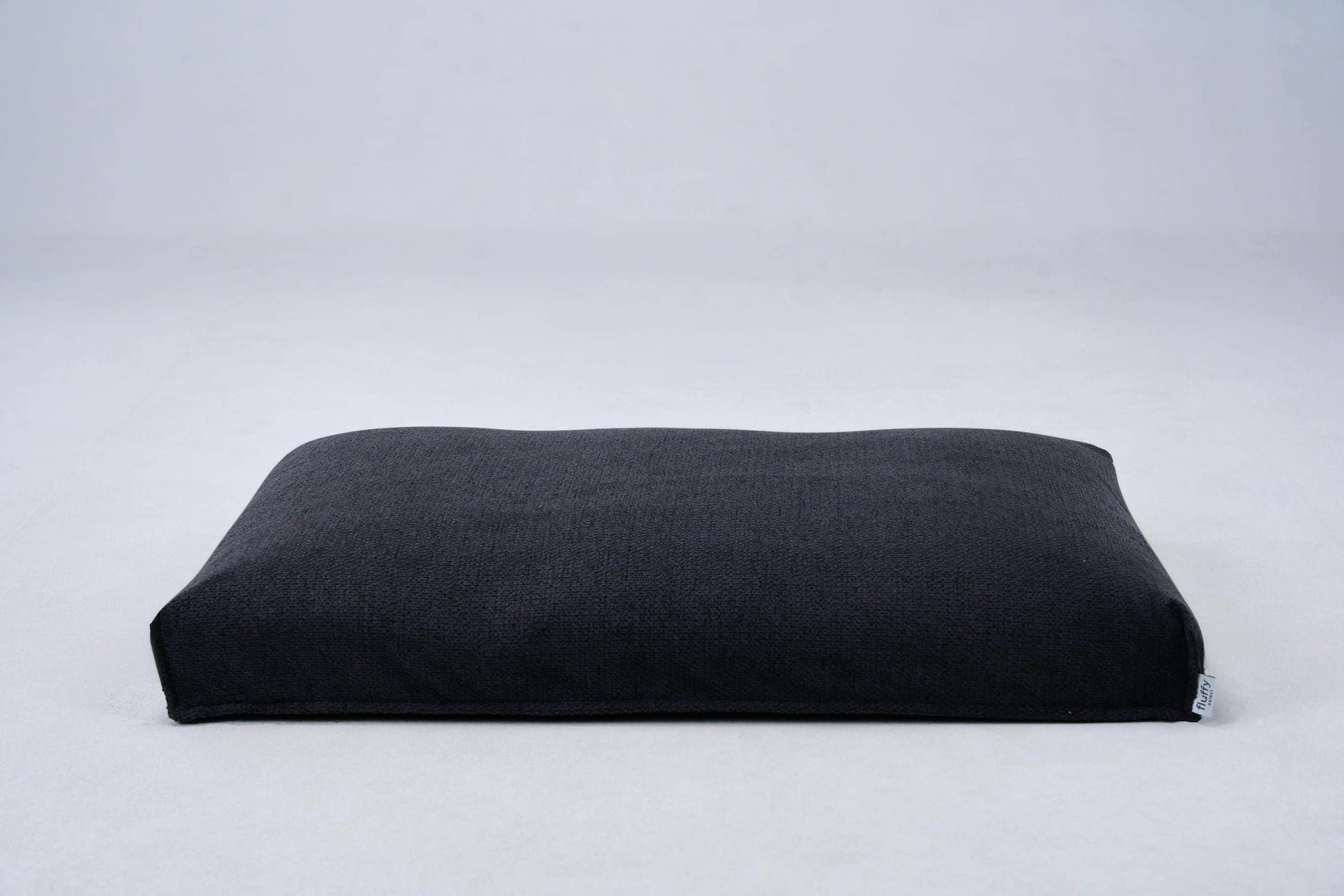 AirNest dog bed (S) in black, low bolster-style cushion